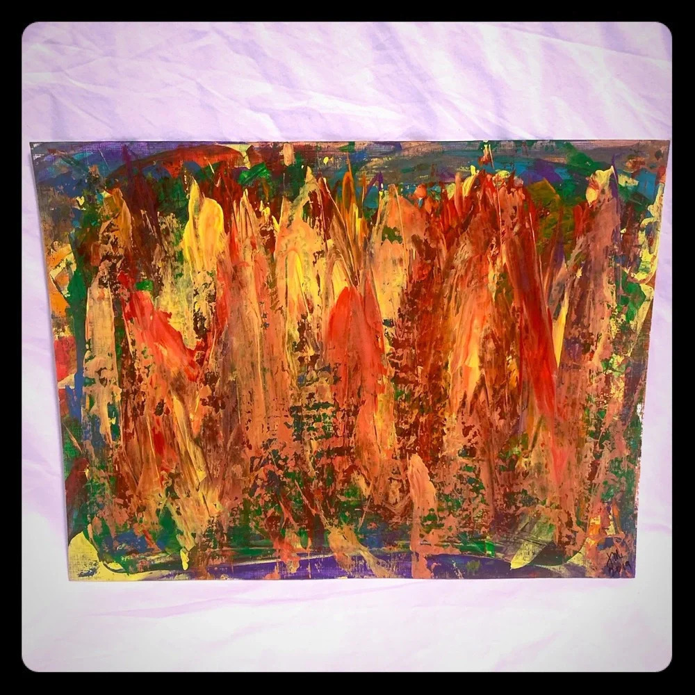 Red, Yellow, Green, Blue, Orange original acrylic